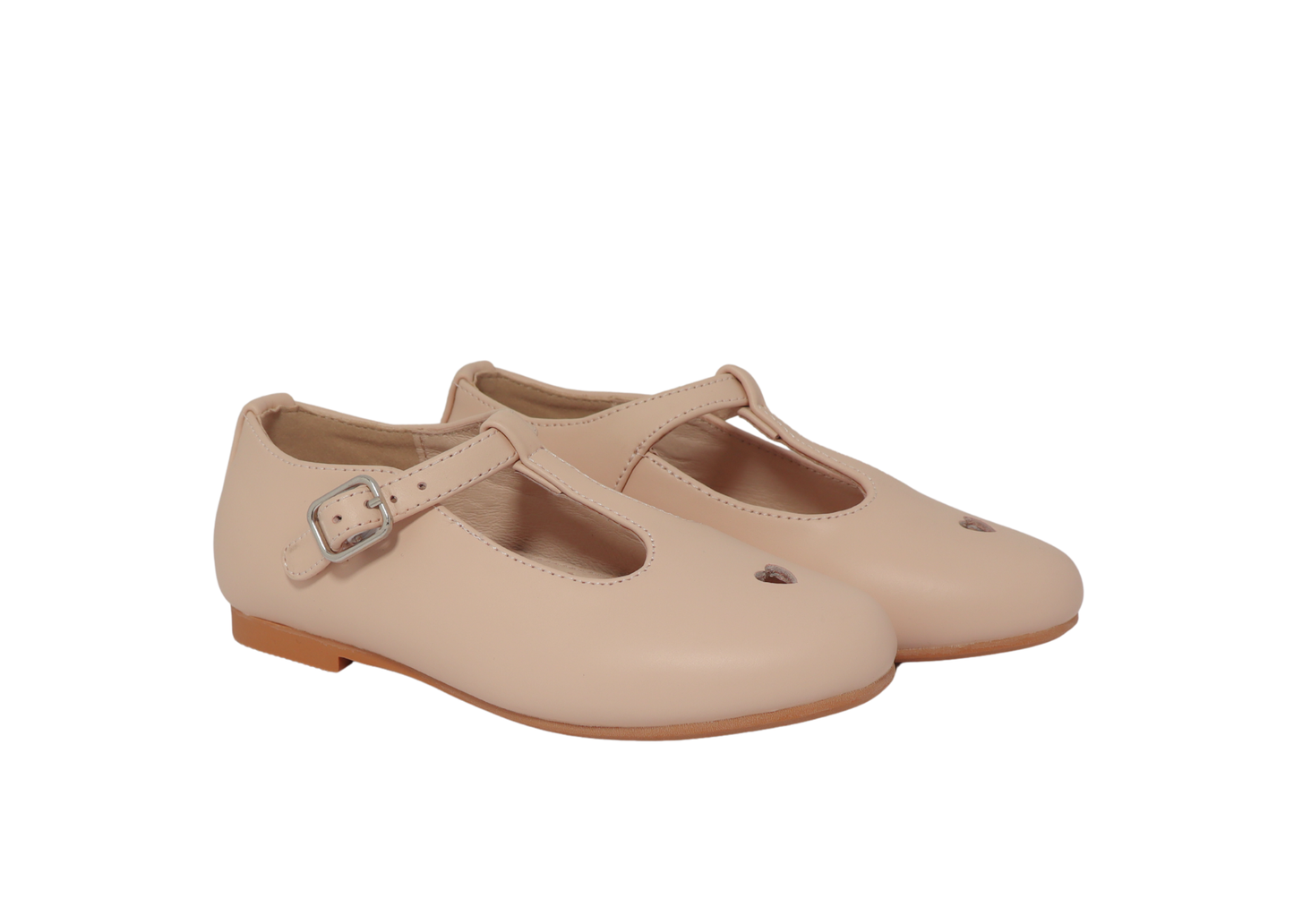 Heart Detail T-strap-Pale Pink