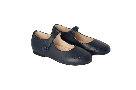 Wingtip Mary Jane-Navy